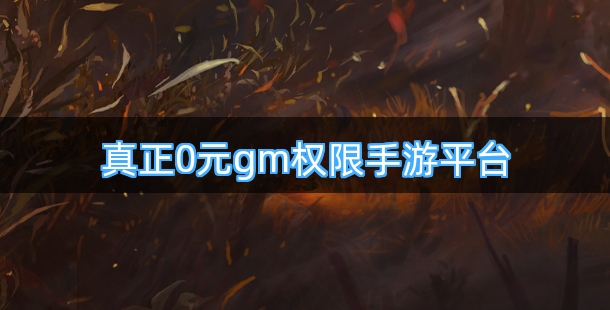 真正0元gm权限手游平台